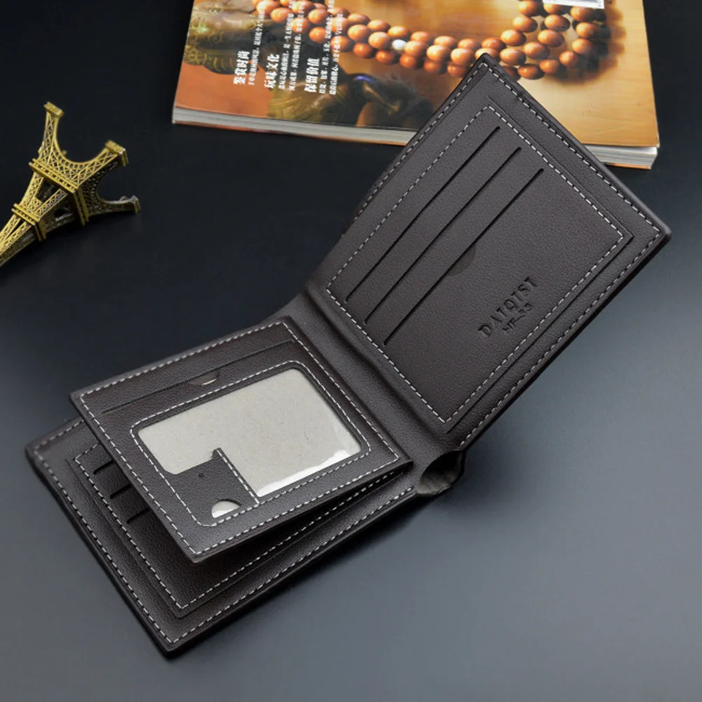

PU Wallet Multifunctional Zippered Billfold with Multiple Card Slots Cash Organizer Holder for Men Travel Business