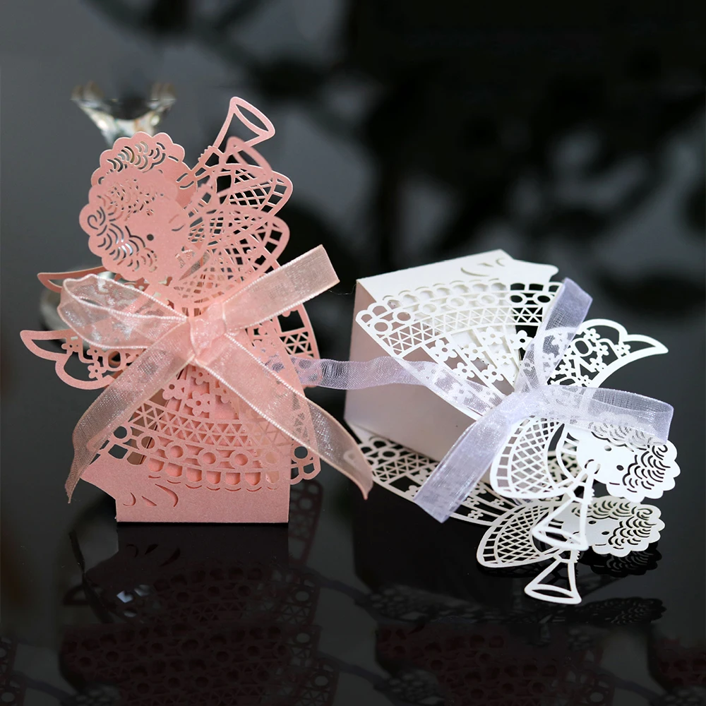 10/50pcs Cute Candy Box Baby Shower Decoration Laser Cut Packaging Bog Wedding Bitrhday Party Decorations Supplies