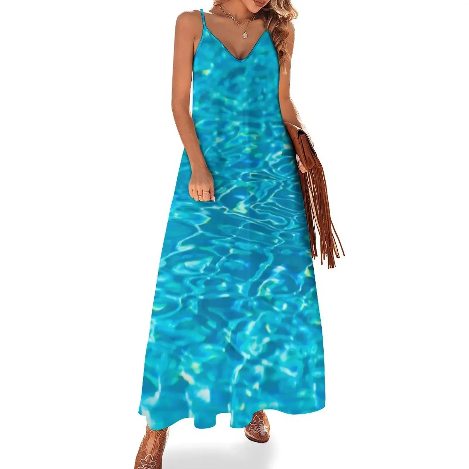 

Swimming Pool Water Ripples Sleeveless Dress elegant dresses plus sizes dress summer 2024 women