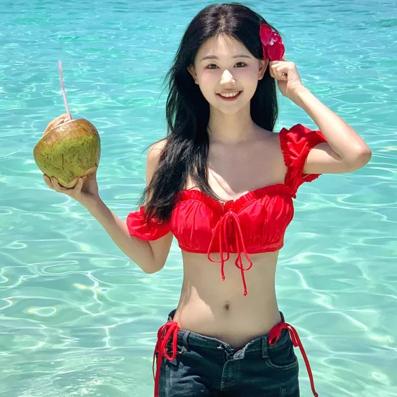 

Bikini Split Swimsuit Women's New Hot Style High-end Sexy Gathering Pure Desire