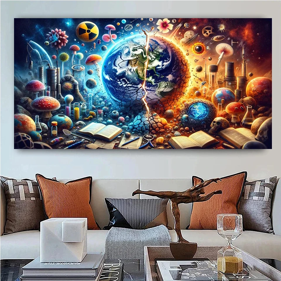 Fantasia terra esplosione fantascienza paesaggio grande pittura diamante 5D gioielli punto croce diamante pieno ricamo Mosac