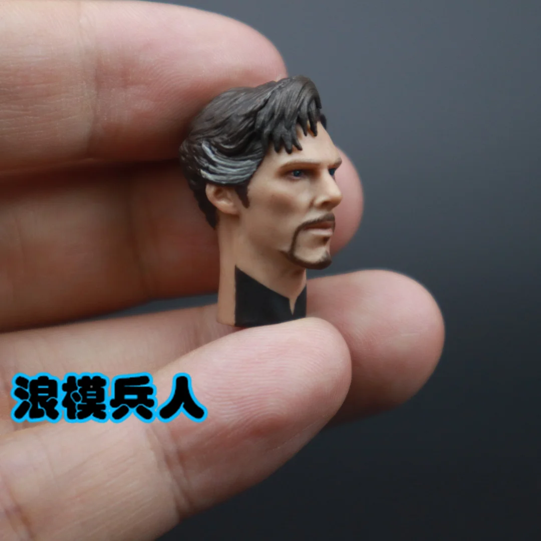 1/12 Doctor Strange Mini Delicate Head Sculpt Wine Red Cloak Stephen Strange Movie Figure Carving Model Toys For 6