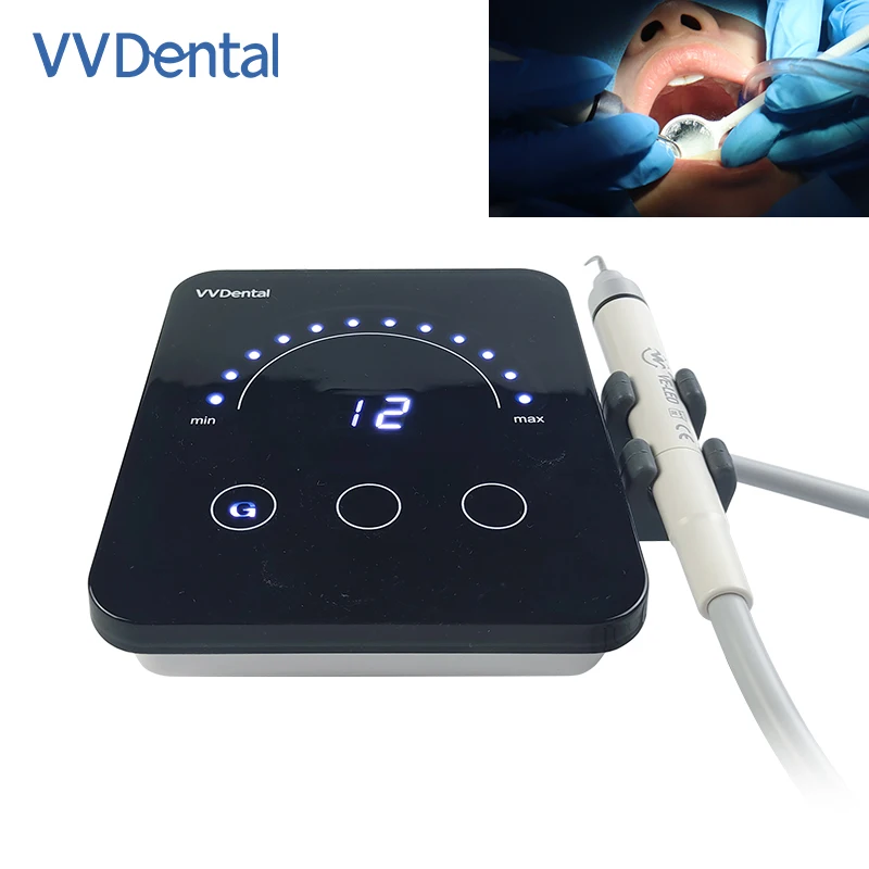 

VV Dental VET-6-LED Ultrasonic Dental Scaler NEW Upgraded Full Touch Screen Scaler with 5 Tips and Handle Teeth Whitening Tools