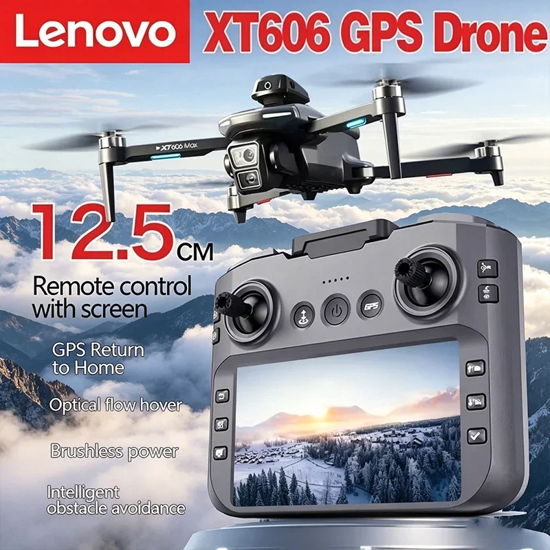 

Lenovo XT606 MAX Professional GPS Drone with 8K HD Camera FPV Wish Screen 360° Obstacle Avoidance 4K Quadcopter Toy Drone