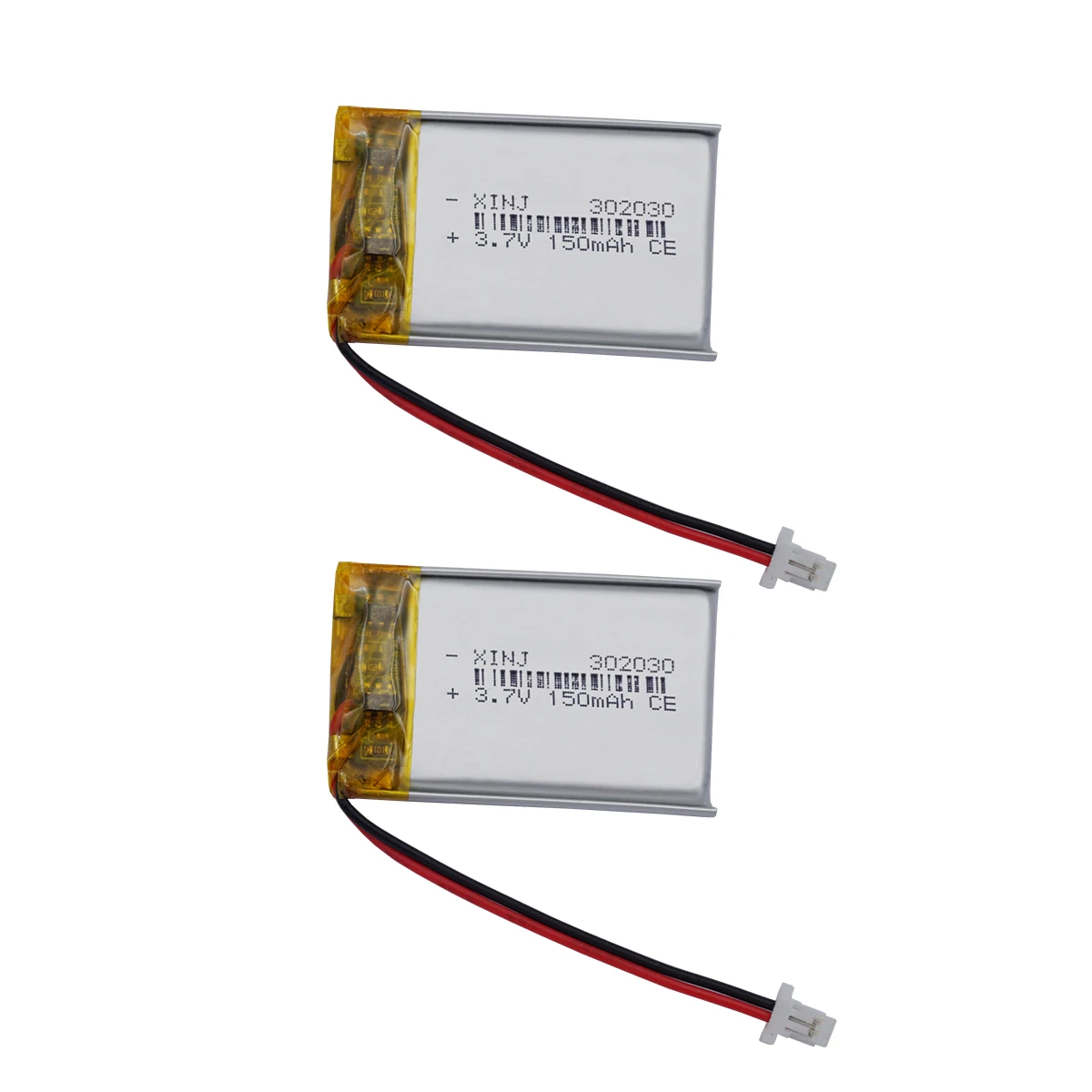 2pcs 3.7v 150mah 0.555Wh Rechargeable Li Lithium Battery 302030 Li-ion JST 2pin 1.0mm For Bluetooth Speaker Headphones Headset