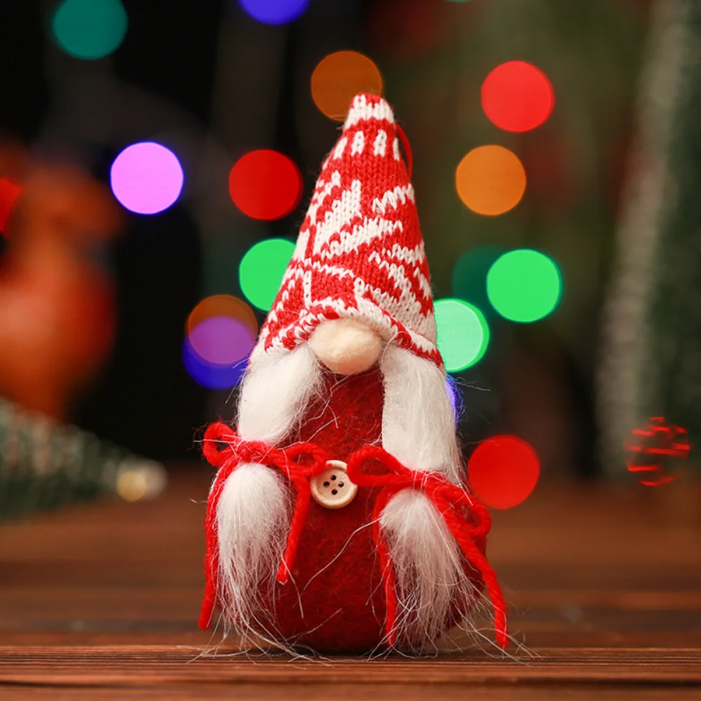 Christmas Deco Xmas Mini Gnome Faceless Girl Forest Doll Pendant 2023 Merry Christmas Natal Noel Christmas Tree Decor Navidad