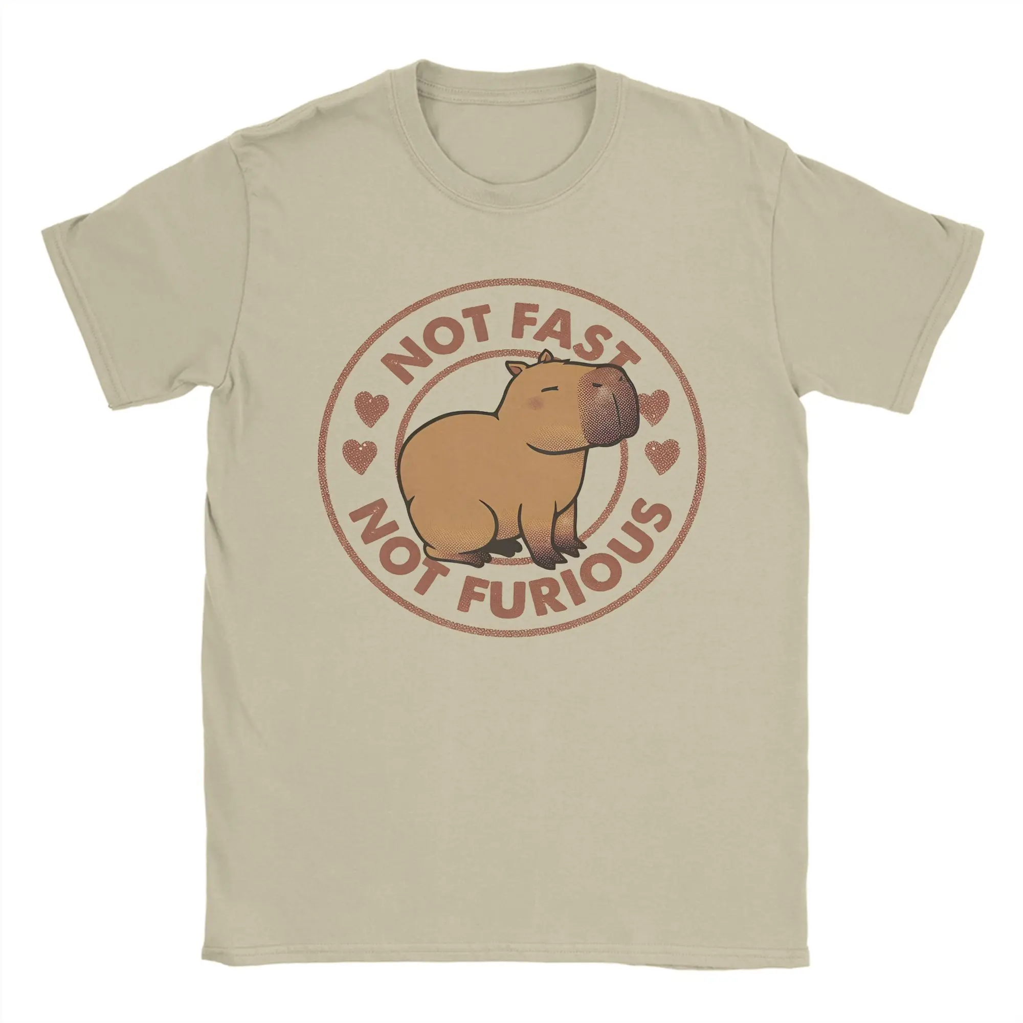 

Футболка Not Fast Not Furious Capybara для мужчин и женщин, футболки с графическим принтом, хлопковая одежда
