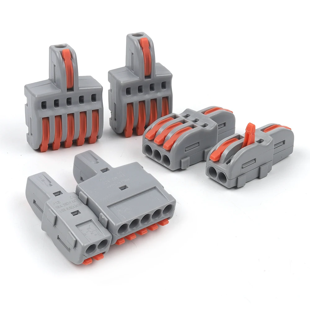 Quick Wiring Connector 1 in Multiple out Butt  Push-in Universal Compact Splicing Terminal Block For Home Led Strip Lighting SPL