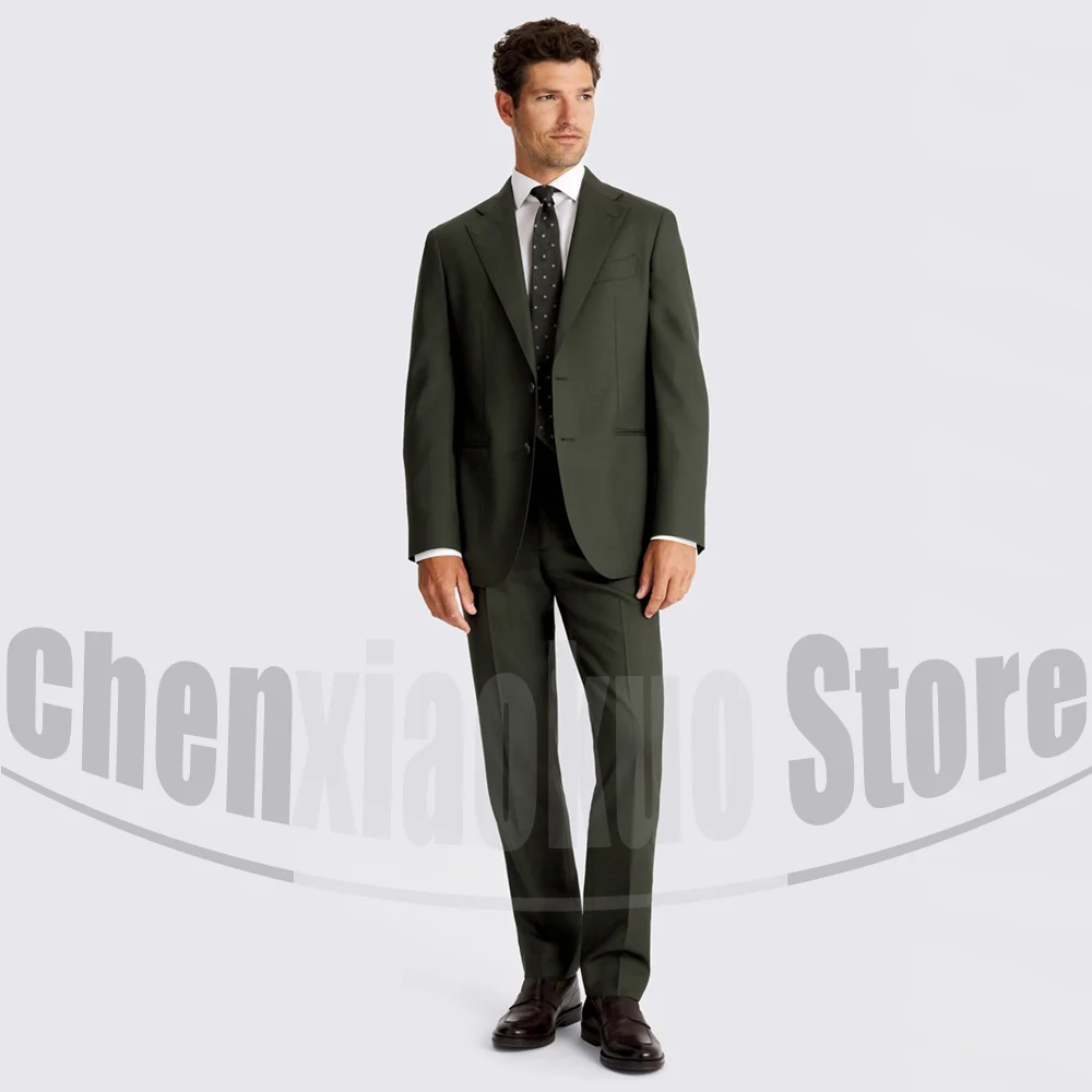 

Men Suits 2 Piece Single Breasted Notch Lapel Cloting Slim Smart Casual Fashion Party Wedding Tailored Fit Male Suit 2025