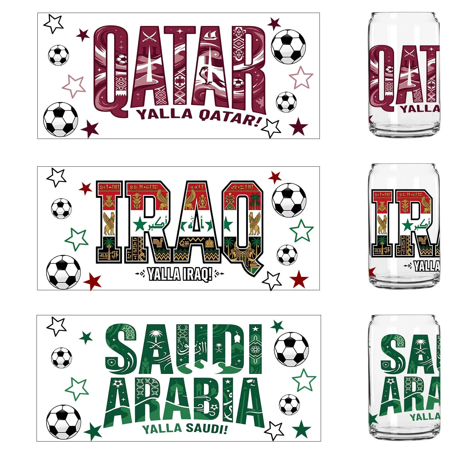 1/5pcs sheets Football game day easy peel waterproof DIY Decoration Decals 3D transfers uvdtf stickers 16oz uv dtf cup wraps