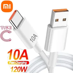 Xiaomi 120W 10A Fast Charger Cable Universal Type C Charging Cable High-speed Data Transfer Wire Cord For Samsung Huawei iPhone