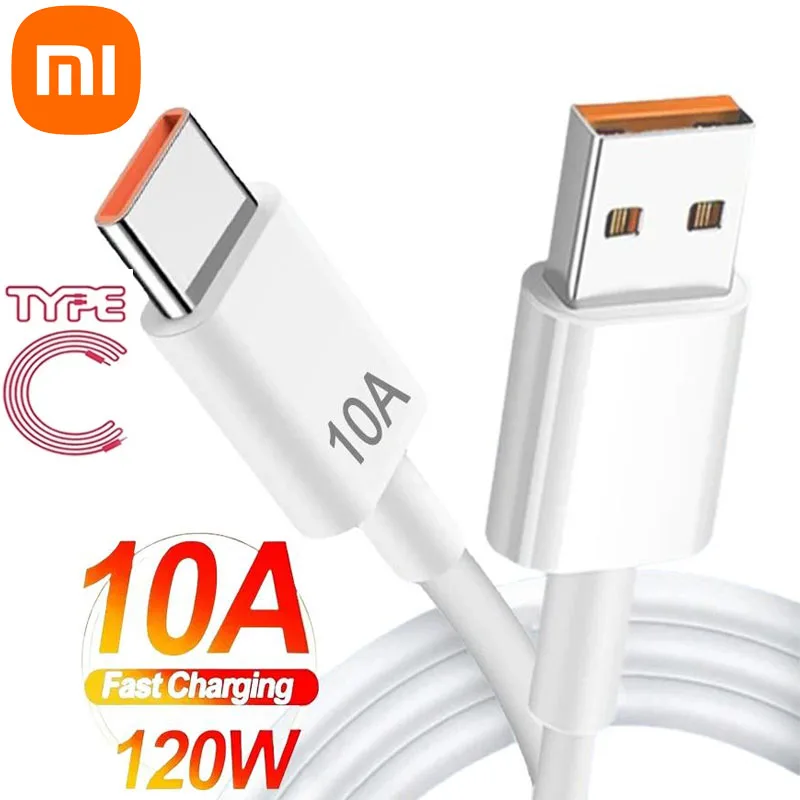 Xiaomi 120W 10A Fast Charger Cable Universal Type C Charging Cable High-speed Data Transfer Wire Cord For Samsung Huawei iPhone