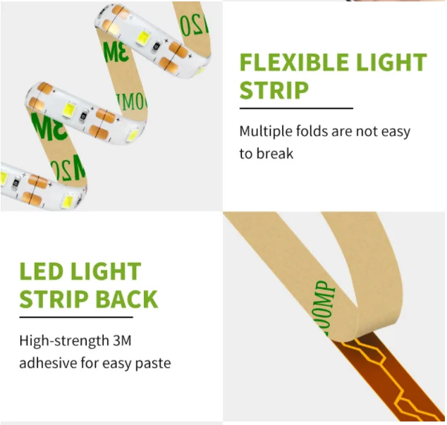 Tira de luces LED con Sensor de movimiento DC5V SMD2835, lámpara de armario, cinta de luces Led, batería impermeable, Conector, Tira LED TV para