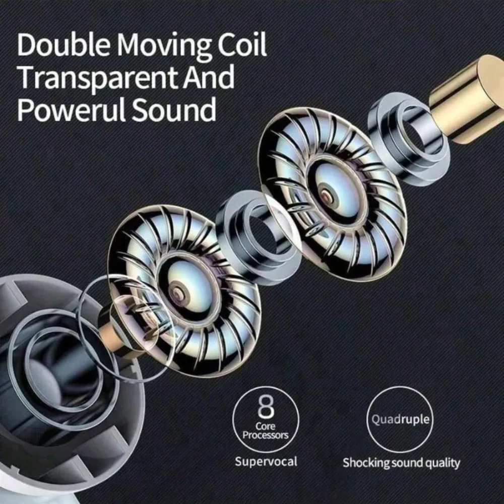 Wireless Headphones w/Mic - 48H Battery | Bluetooth 5.3 | Dual Device Connection | Clear Bass Sound  | Multilingual Support ﻿