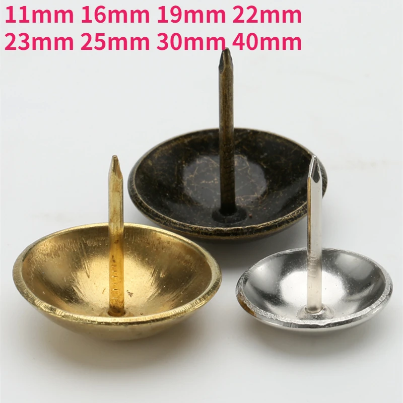 11-40mm Round Head Nail Big Head Nail Decorative Tacks Furniture Vintage Style Upholstery Nails Sofa Nails Upholstery Nails