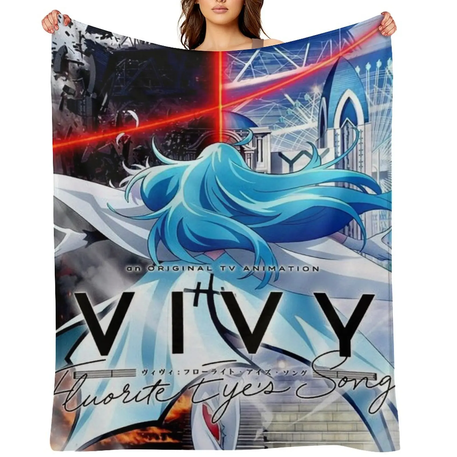 

Vivy Fluorite Eyes Song Throw Blanket Plaid on the sofa Plush For Decorative Sofa Plaid Blankets