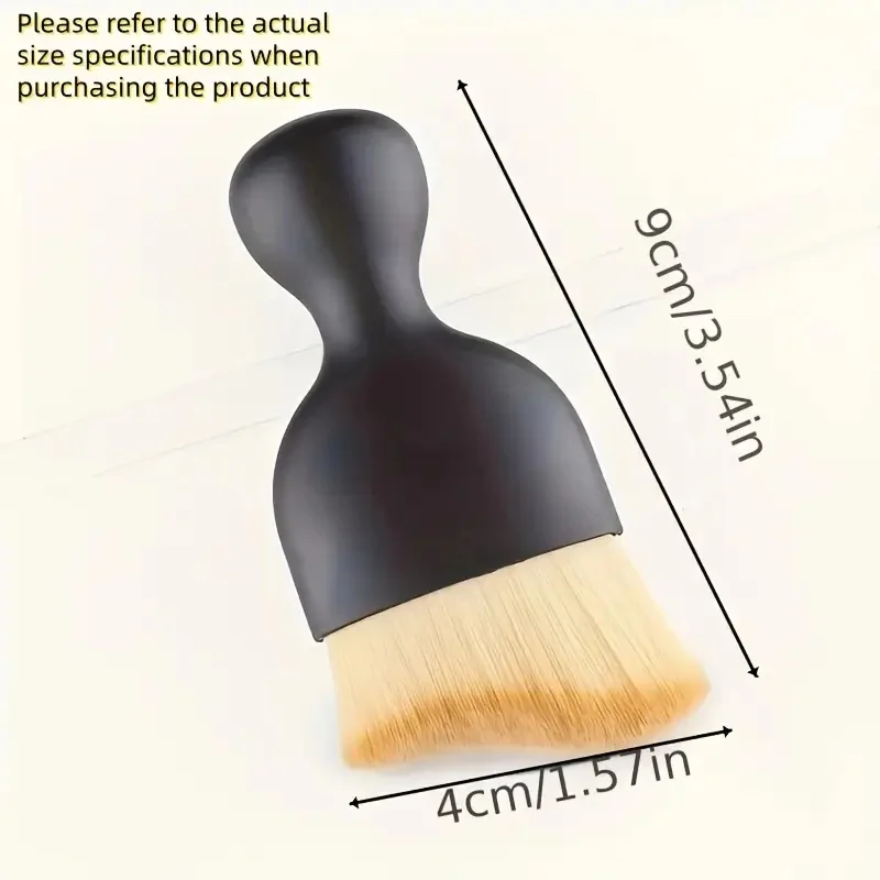 2‑Pack Angled Foundation Makeup Brush, Premium Fluffy Synthetic‑Bristle Face Blush Brush, Ergonomic Non‑Slip Handle Cosmetic Tool for Blending Liquid, Cream, Powder, Concealer, Facial‑Makeup Application