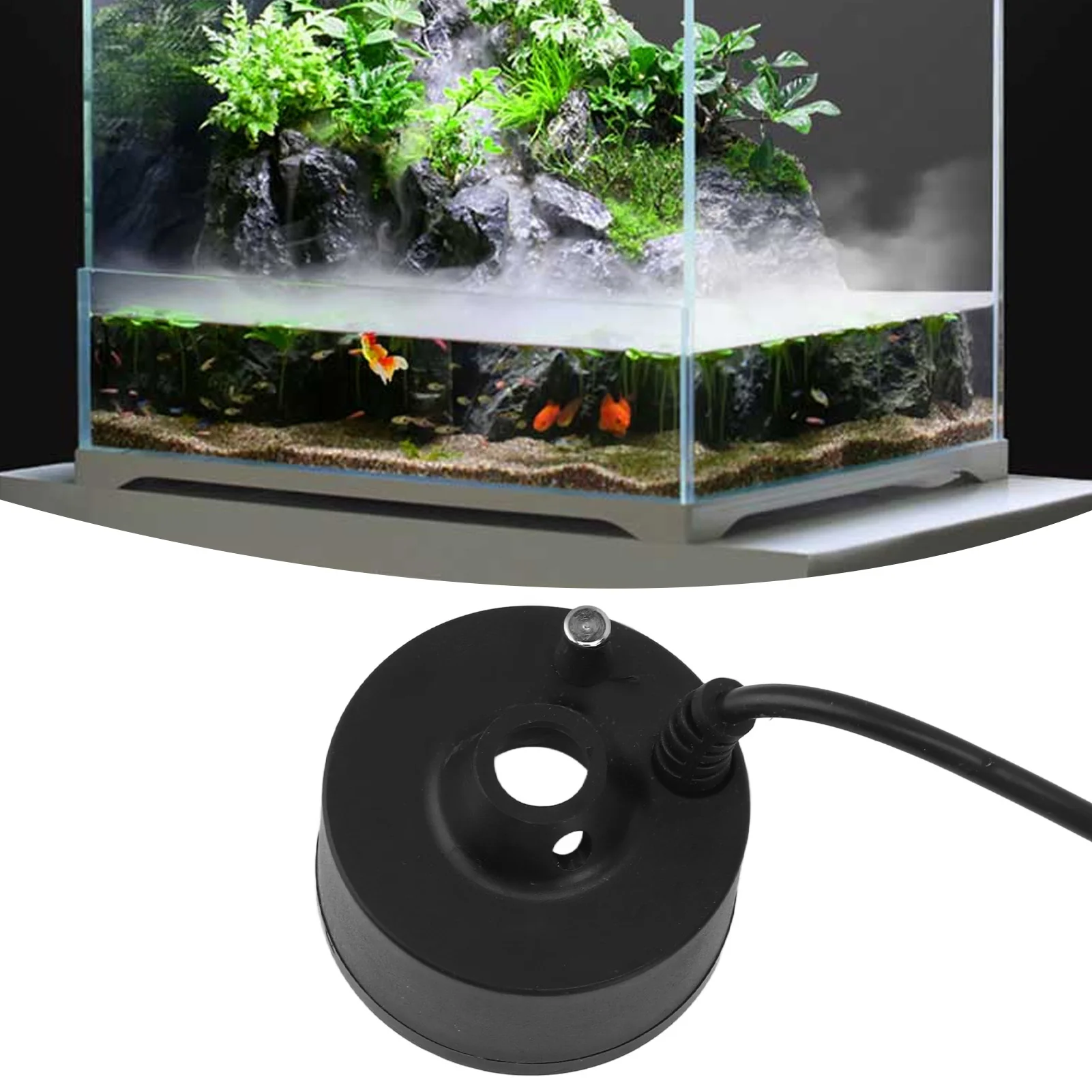 ZK20 Mist Maker DC 5V Plastic Waterproof Ultrasound Pond Fogger Humidifier for Garden Rockery Landscape Fishtank Halloween Decor