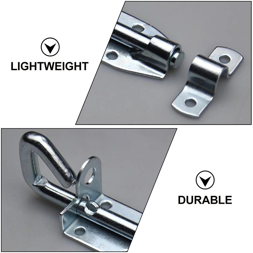

2 Sets Carbon Steel Door BoltLatch Sliding Safety Lock Gate Fixture Window Durable Lightweight Bath Warehouse Hardware