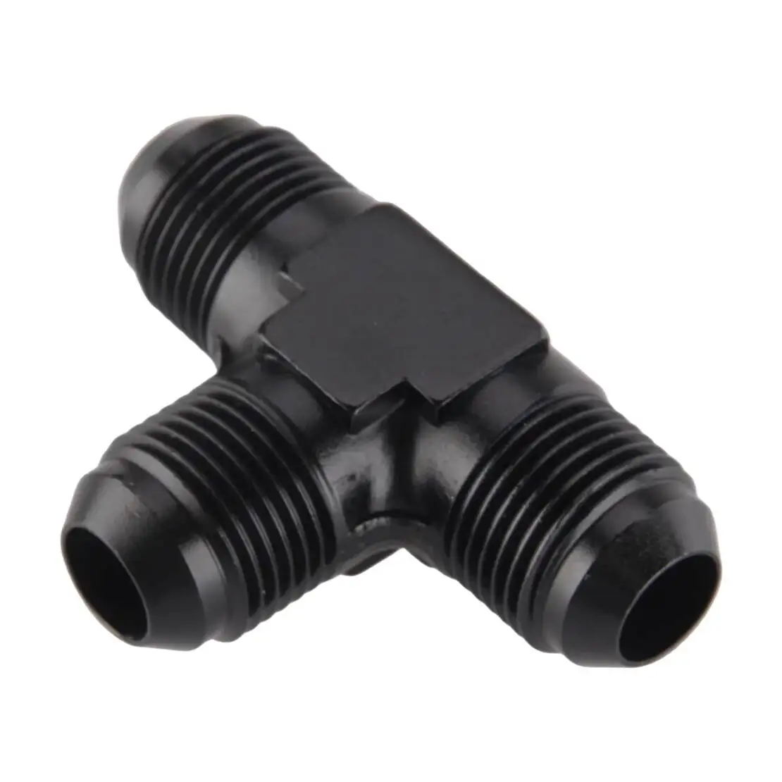 Universal Car Fuel Hose Line 3-Way Tee T-Piece Fitting Adapter AN6 6-AN Male to 2X AN6 6-AN Male Connector