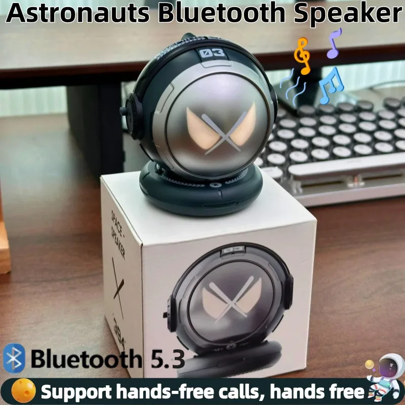 

Wireless Portable Bluetooth 5.3 Speaker Breathing Light Astronaut Shape Mini Speaker Desktop Decoration Caixa De Som Soundbar