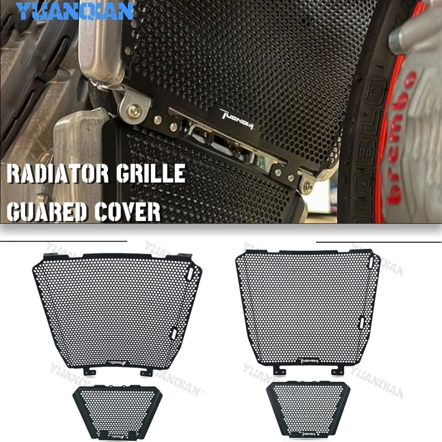 

Radiator Guard Grille Cover Oil Cooler Cover Protector For Aprilia Tuono V4 1100 Factory 1100RR RSV4 1000 APRC RF RR 2011 - 2024