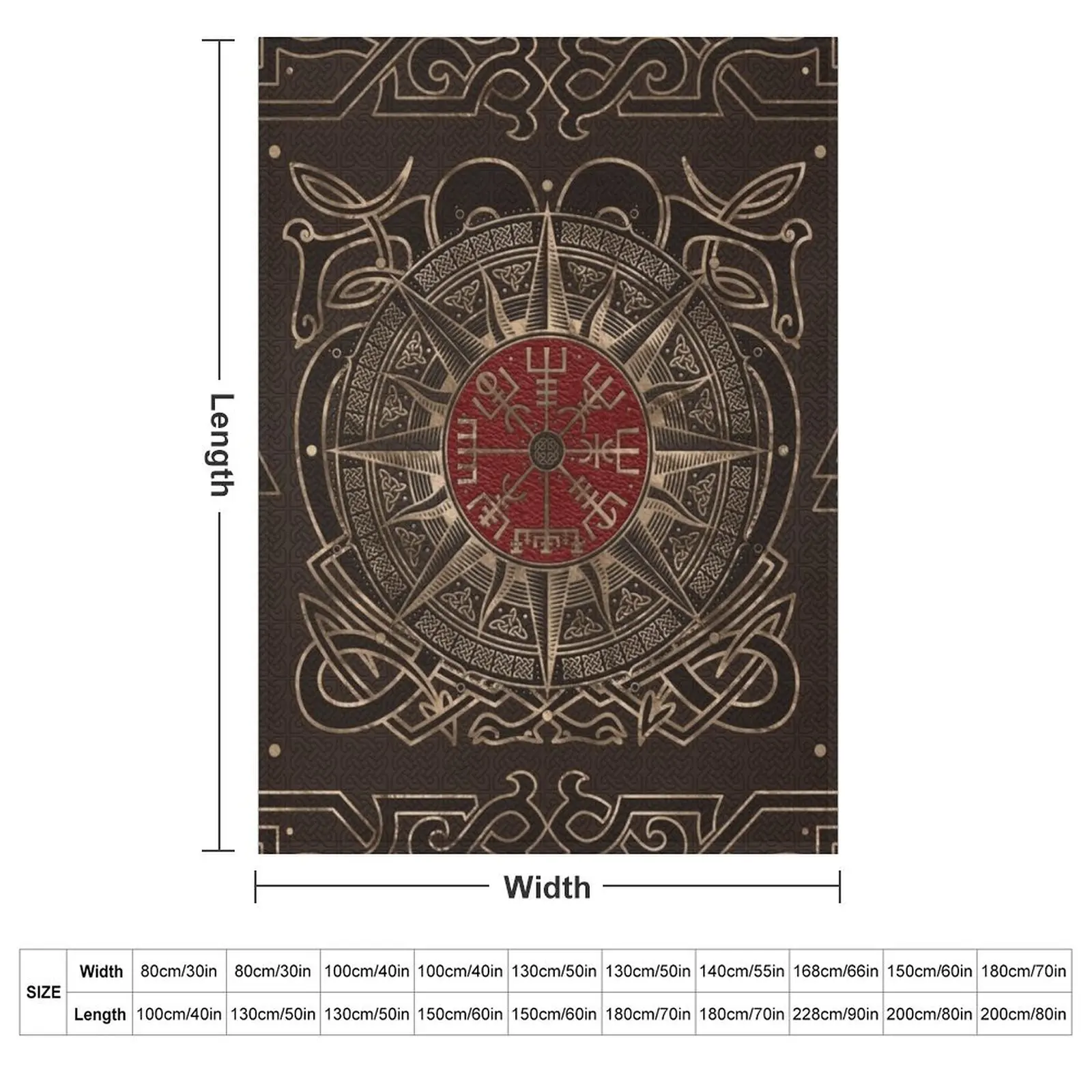 Vegvisir - Viking Compass Ornament Throw Blanket couch cozy soft plush fuzzy picnic outdoor blanket