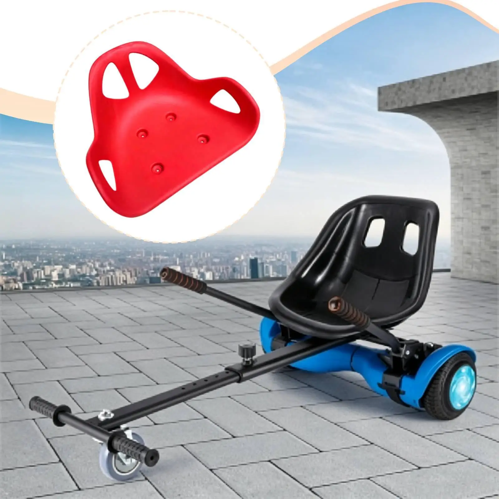 

Go Seat Red Ergonomic Kids Cushion Lightweight Plastic Chair for Drift Cars Balance Car DIY Projects