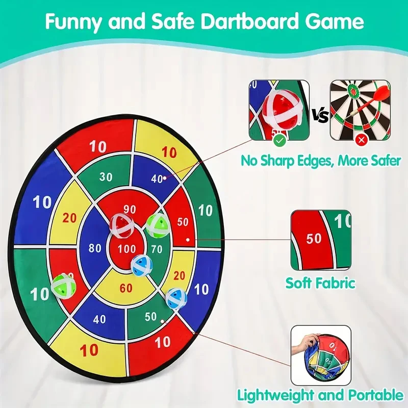 Large Kids Dart Board Toy Set 2
