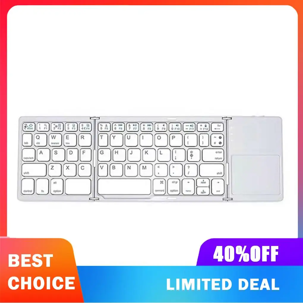 Keyboard Portable Foldable 140mAh USB Charging 64 Keys Bluetooth-compatible 3.0 Tablet Cellphone Keypad Accessories