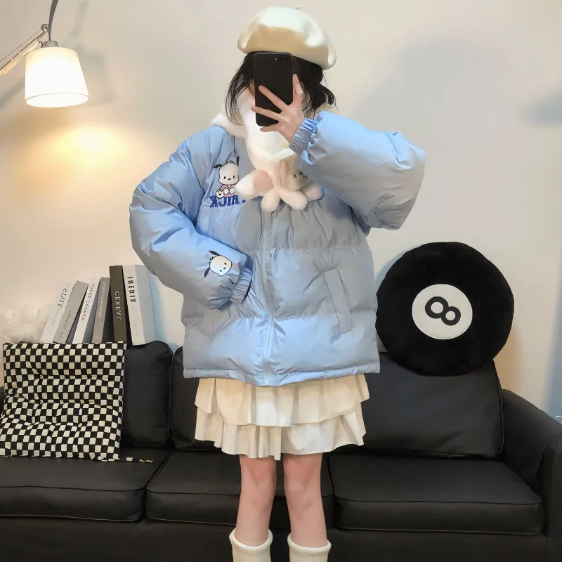 

My Melody Pochacco Anime Kawaii Sanrio Fashion Warm Jacket Clothes Cute Cotton Padded Loose Coat Christmas Gifts Toys
