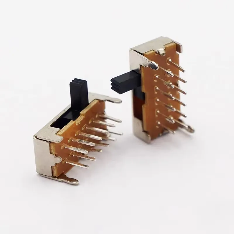 5 قطعة/الوحدة SK-24D02 تبديل التبديل مصباح يدوي 4 التروس 2 أقدام ثابتة 12 قدم مكبر كهربائي أفقي انزلاق التبديل 2P4T