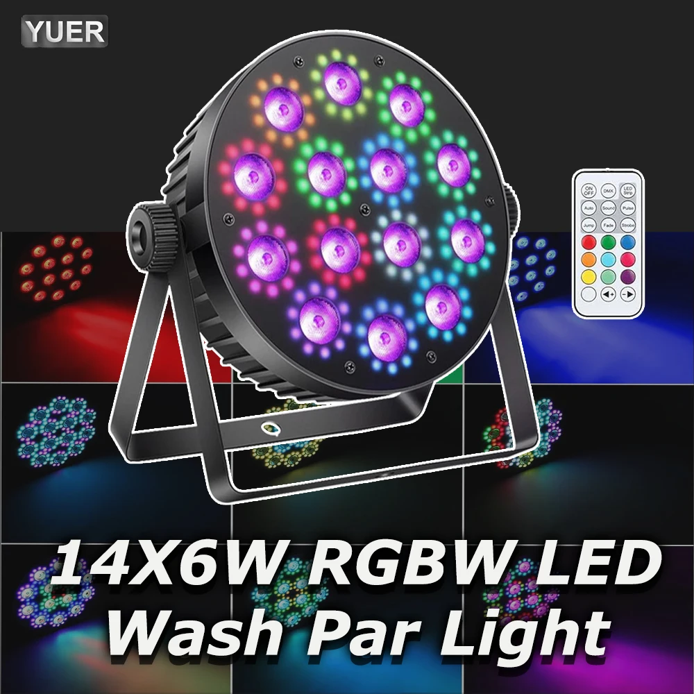 NEW 100W 14X6W LED Multi-effect Dj Par Light RGBW+RGB Dual Light Source System ABS Shell Stage Light For Disco Party Bar Wedding