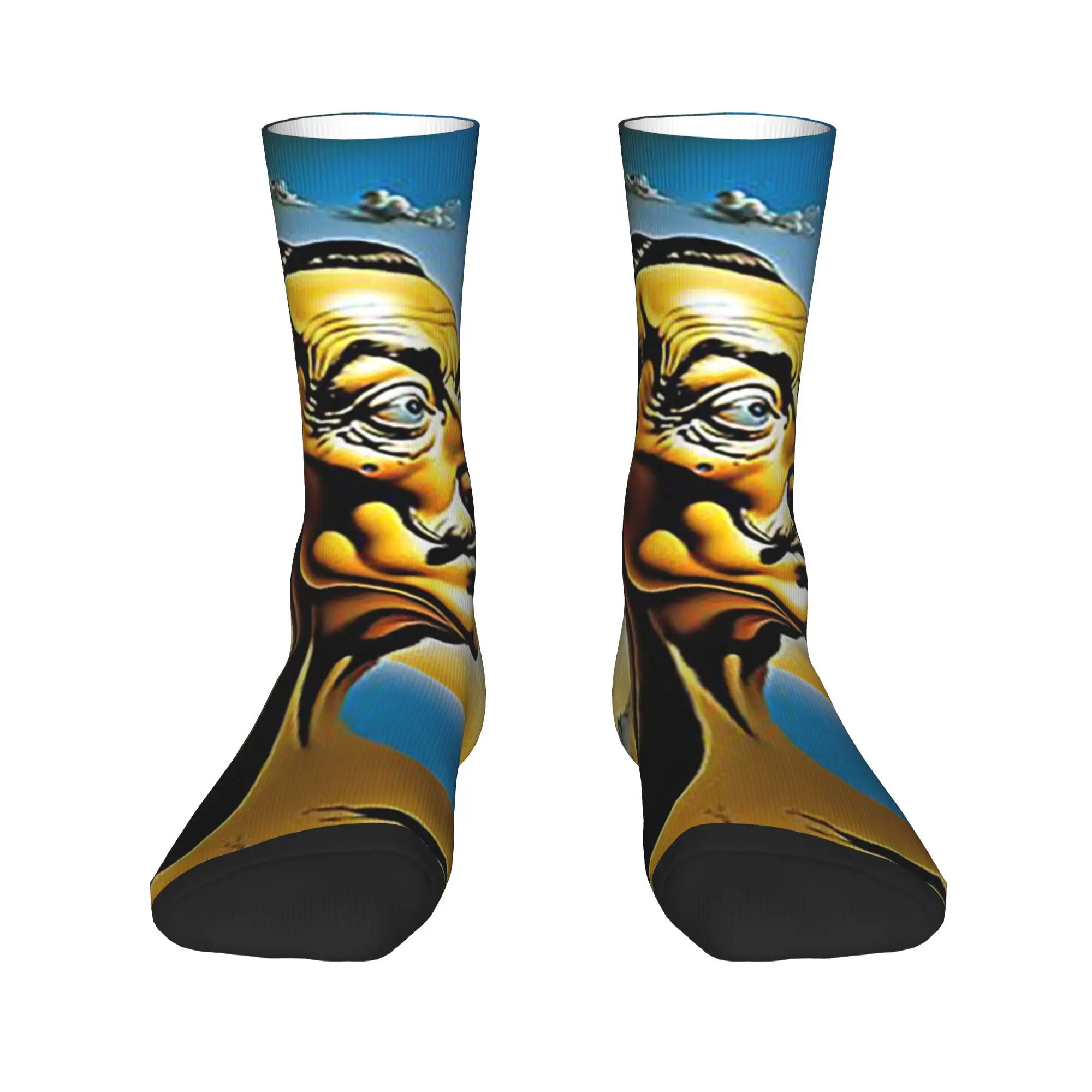 Enigmatic Encounter Surrealist Dreamscape Salvador Dali Poster Socks Harajuku Sweat Absorbing Stockings Long Socks Gifts