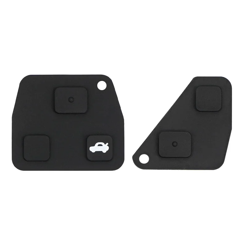 Silicone Remote Car Key Fob Black Silicon Rubber 2/3 Button Pad For Toyota Corolla Rav4 For Lexus RX300 ES300 LS400 Replacement