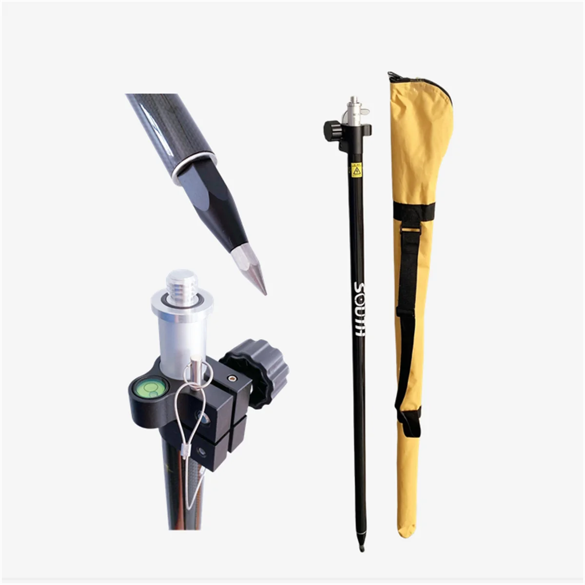 

Telescopic Carbon Fiber Rod Prism GPS Pole Total Station Surveying SOUTH GNSS Measuring rod