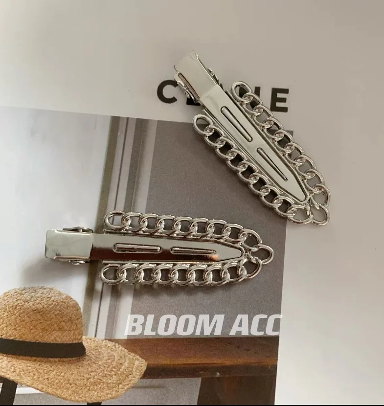 Duckbill Hair Clip Sparkle Rhinestone Seamless Strong Grip Lightweight Durable Metal Side Fringe Holder for Women Office Party