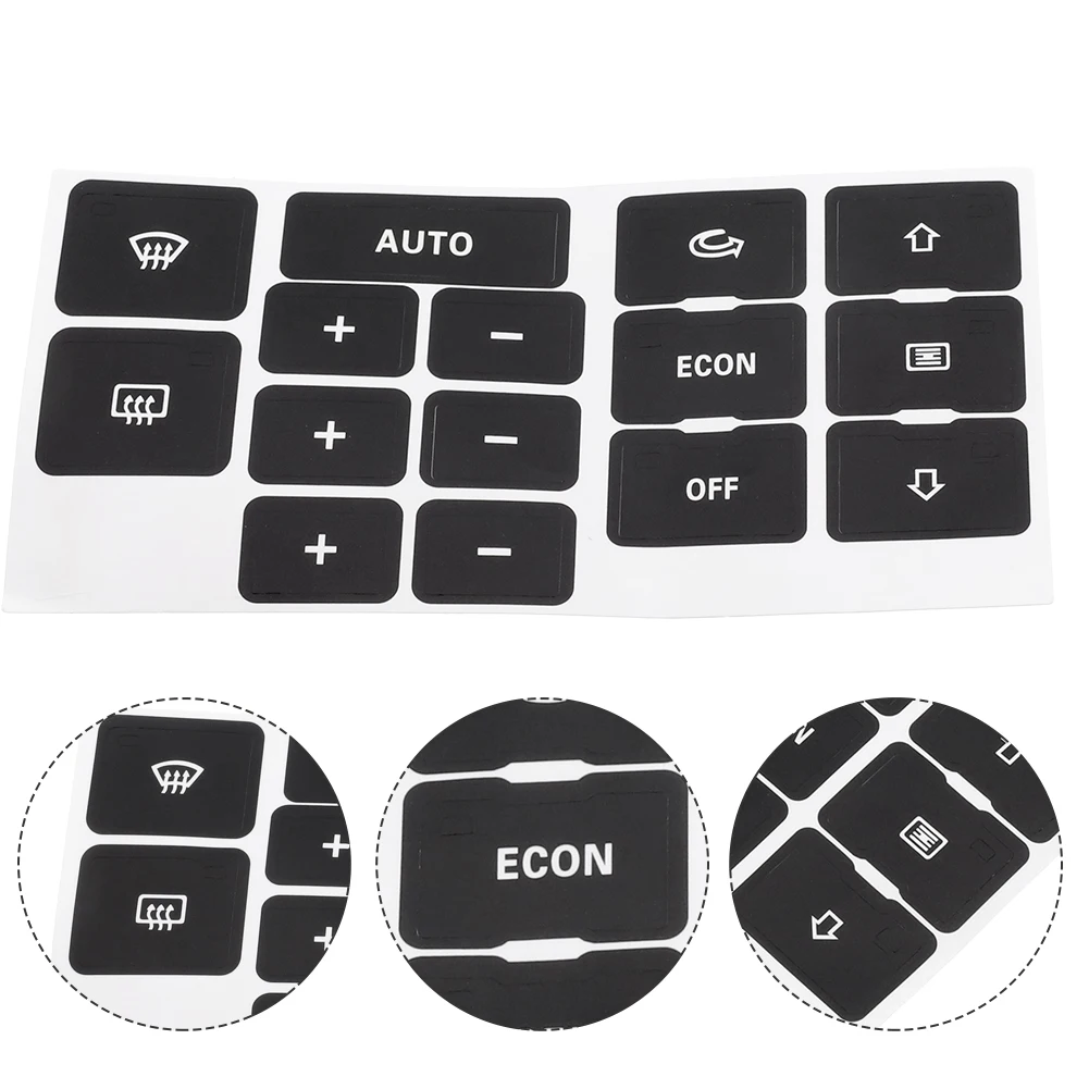 High Quality A/C Dash Button Repair Kit Anti Scrath Black Car Accessories Decal Stickers Decoration Interior For A6 C5