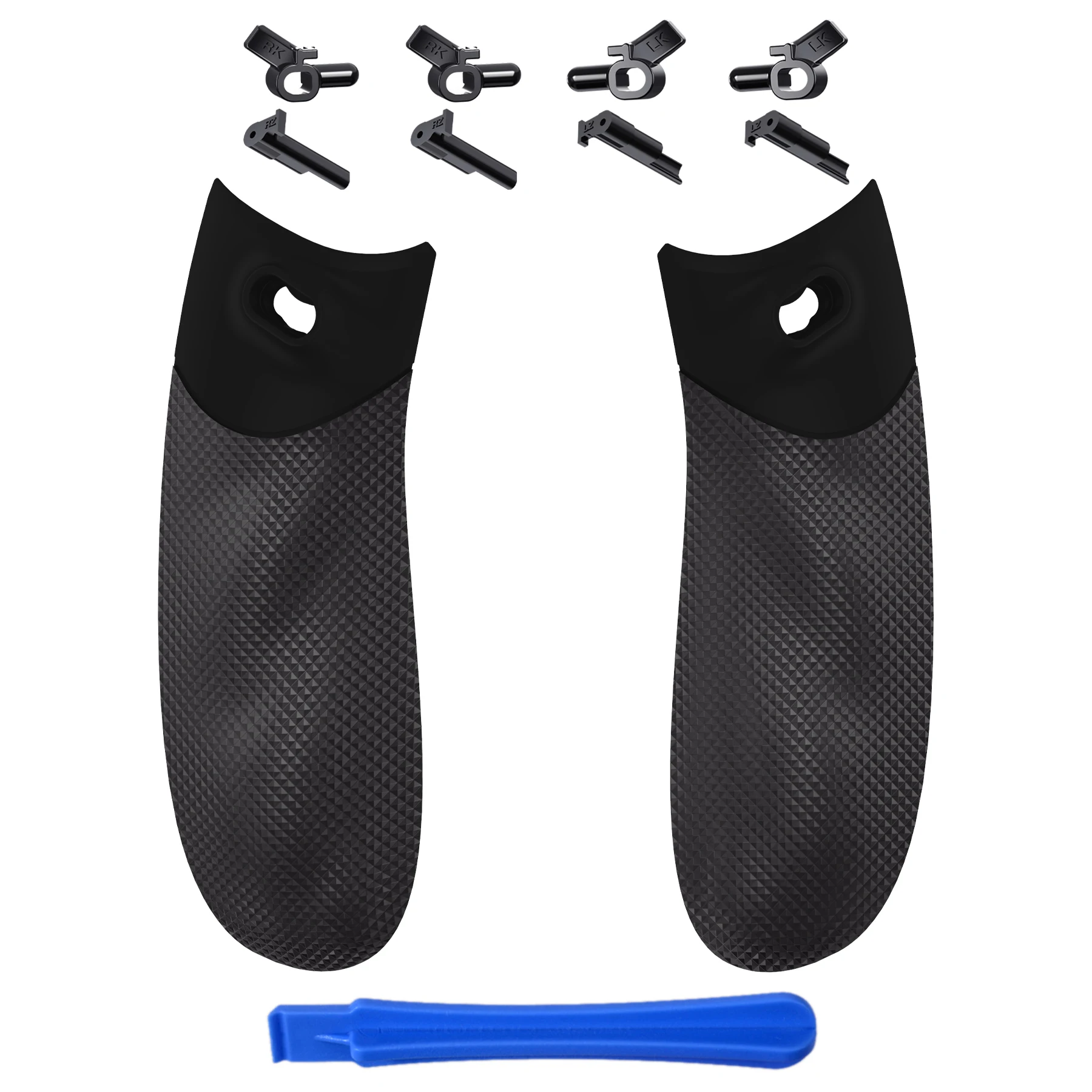 eXtremeRate FLEXOR Rubberized Side Rails Grips Trigger Stop Kit for Xbox Core Wireless Controller, Trigger Stopper Handle Grips