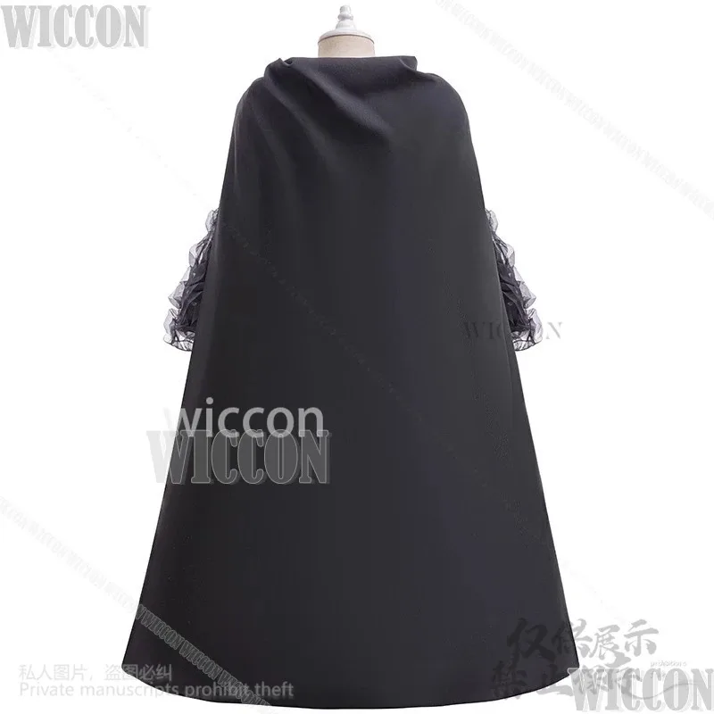 

a7d@Elphaba Anime Cosplay Magic Movie Witch Black Dress Lolita With Cloak Movie Wicked For Children Halloween Christmas Customiz