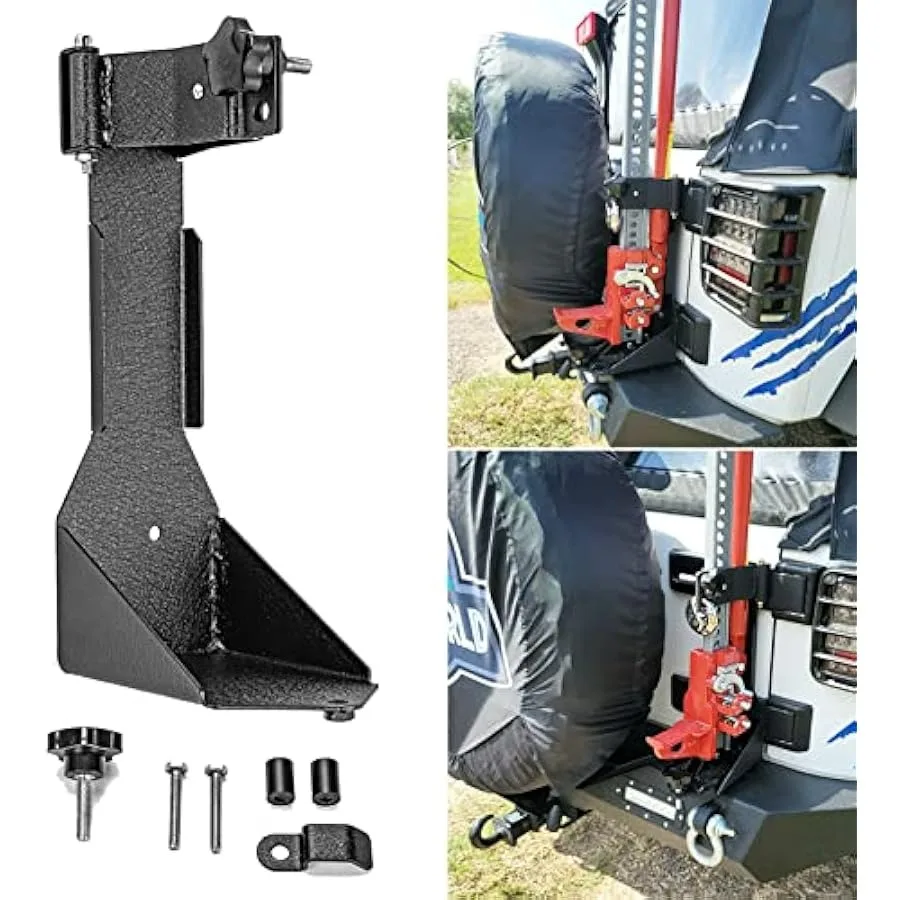 

Wsays High Lift Jack Mount Tailgate Hi Lift Jack Holder Комплект кронштейнов для переноски, совместимый с Jeep Wrangler JK 2007-2017