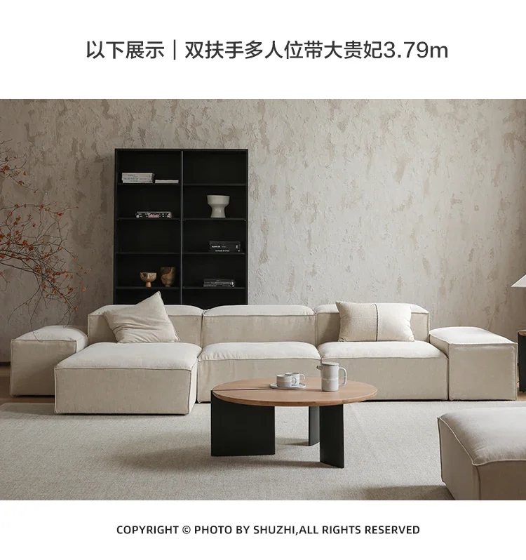 

XL Italian Expression Linen Art Sofa Free Combination Villa Sofa