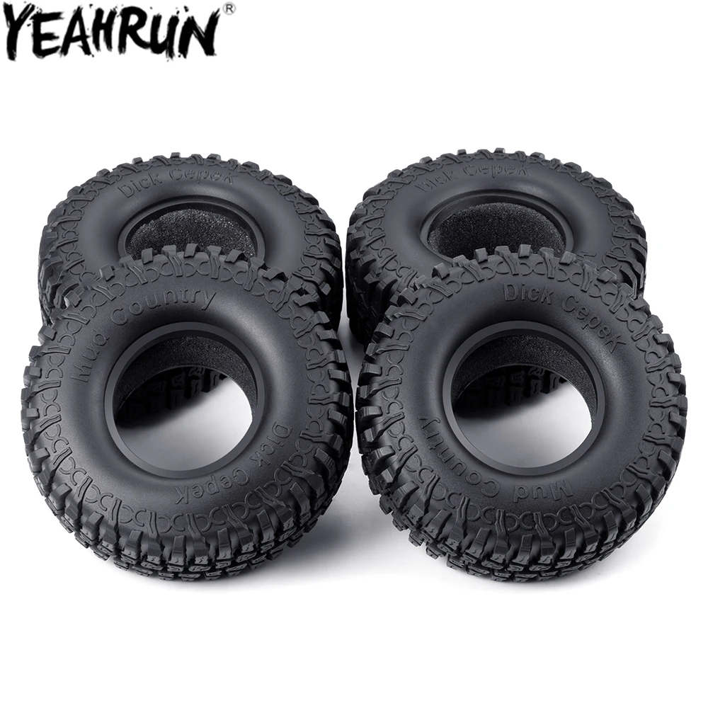 YEAHRUN Pneumatico In Gomma da 1.9 pollici 1.9 "Pneumatici delle Ruote 100x40mm per 1/10 RC Crawler Auto Axial SCX10 Wraith TRX4 TRX6 D90 Parti di Aggiornamento