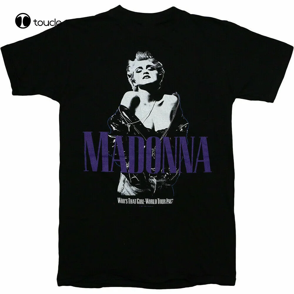 New Madonna Whos That Girl World Men Black  Cotton T-Shirt Size S-5Xl Tee Shirt Cotton T Shirt Unisex