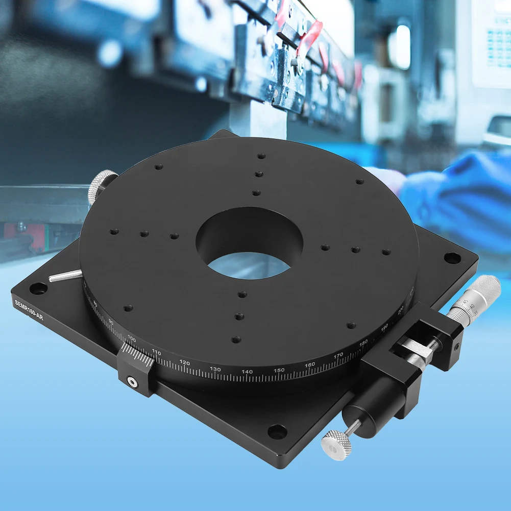 Estágio de rotação manual r160, rolamento de precisão, estágio de ajuste deslizante, 160mm * 30mm, estágio de rotação r