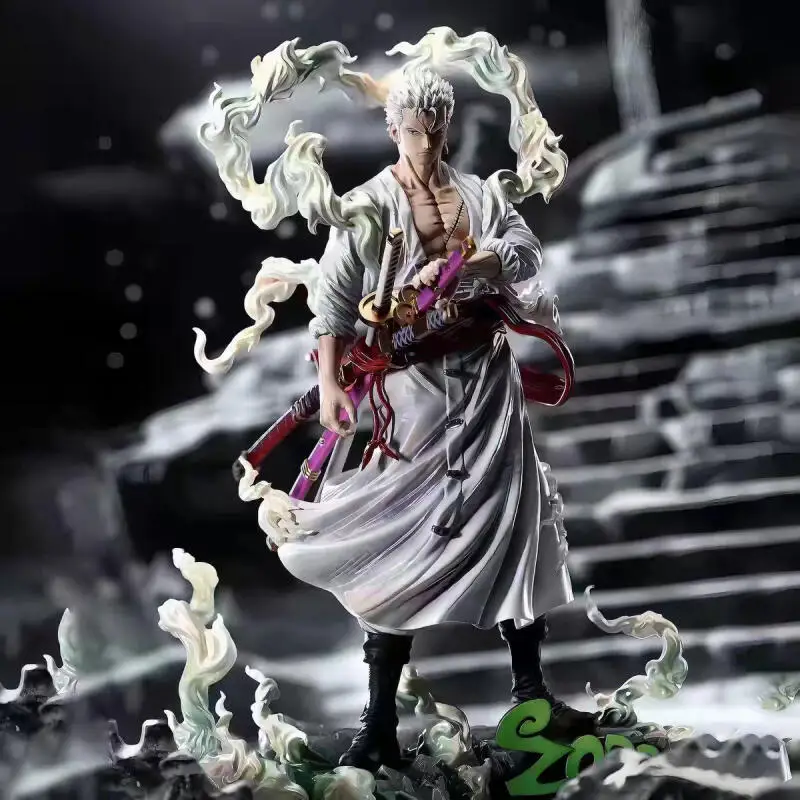 Estatua de Anime Oficialmente Licenciada de One Piece, Nika Roronoa Zoro, GK, Adorno Coleccionable de Moda, Decoración de Escritorio, Juguete al por Mayor