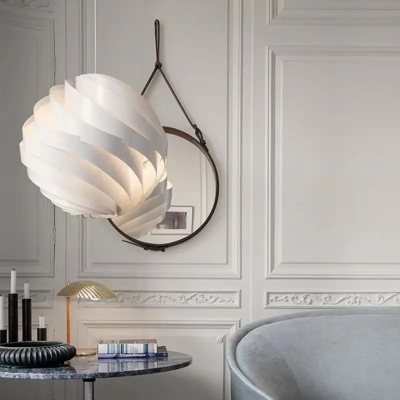 

Nordic Turbo Ceiling Lamp Round Pendant Light for Living Room Dining Bar Bedroom Danish Designer