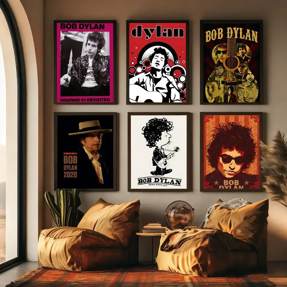 Singer B-Bob Dylan Painting Canvas Poster Hallway Bedroom Living Room Home bar Decoration interior Wall