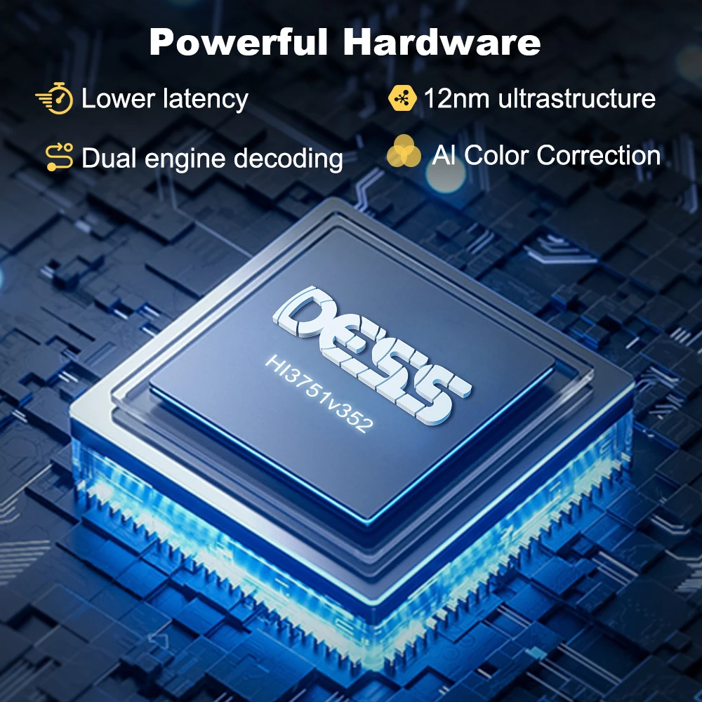 DESS 4k Projector Full HD Native 1080P 1800 Lumens Home Theater Auto Keystone 32GB Storage Memory Video Audio LCD Projector