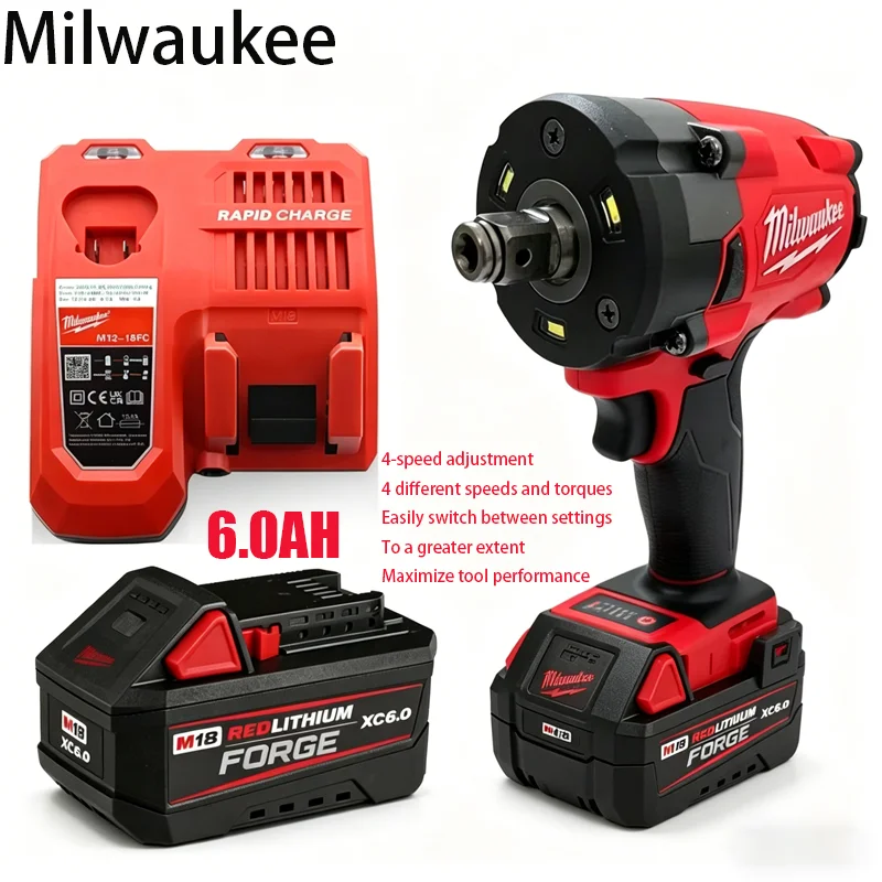

Milwaukee 18V 6.0Ah Battery, M18 FIW212 impact wrench | General tools for Automobile Maintenance and Home Appliance Maintenance